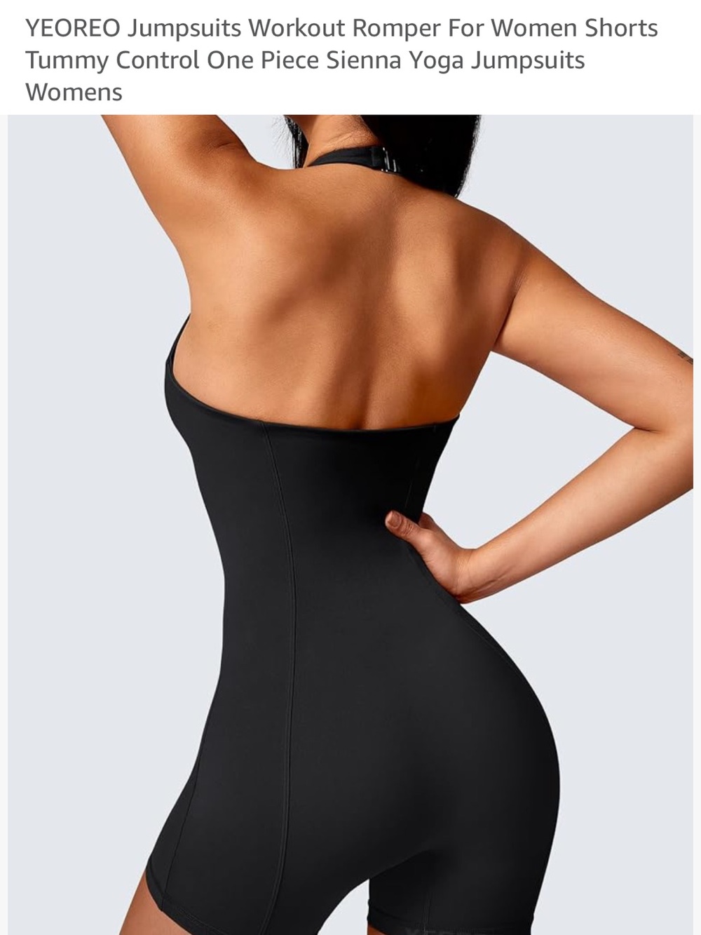 YEOREO Black Strapless Shaping Jumpsuit - Tummy Control